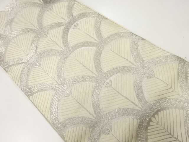 アンティーク　松青海波模様織出し袋帯（材料）